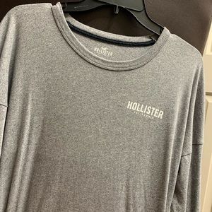 Hollister Grey Logo Long Sleeve